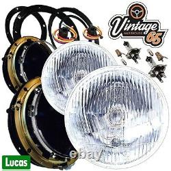 Triumph Spitfire Lucas Halogen Headlights Mounting Bowls Retaining Rings Gaskets