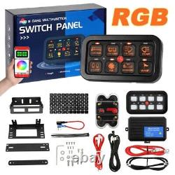 Universal RGB 8 Gang Switch Panel LED Light Relay System APP Control Car Boat RV