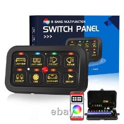 Universal RGB 8 Gang Switch Panel LED Light Relay System APP Control Car Boat RV