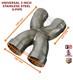 Universal Stainless Steel Exhaust X Pipe Piece Adapter 3'' Xp3-lr1