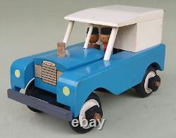 Vintage Land Rover Series 2/3 Wood Construction Model Wooden Display Toy