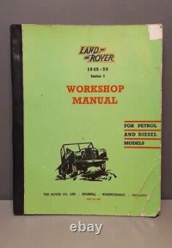 Vintage Landrover Series 1 Original Workshop Manual 1948 to 1958 4291