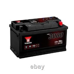 YUASA Battery YBX3110 12V 80Ah 760A B3 BMW 7 Series 740i, iL V8 750i, iL V12