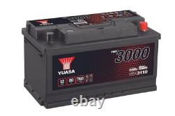 YUASA Battery YBX3110 12V 80Ah 760A B3 BMW 7 Series 740i, iL V8 750i, iL V12