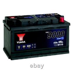 YUASA Car Battery 12V 80Ah 800A B3 T1 Starter VRLA Fits BMW 1 Series 118d xDrive