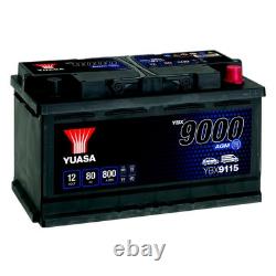 YUASA Car Battery 12V 80Ah 800A B3 T1 Starter VRLA Fits BMW 3 Series 318d