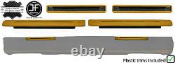 Yellow Dash Dashboard 2x Leather Air Vents Plastic Trim Fits Land Rover Series 3